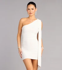 Stunning Impression One-Shoulder Bodycon Mini Dress