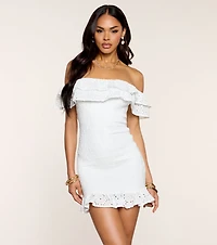 Fresh Picked Eyelet Mini Dress