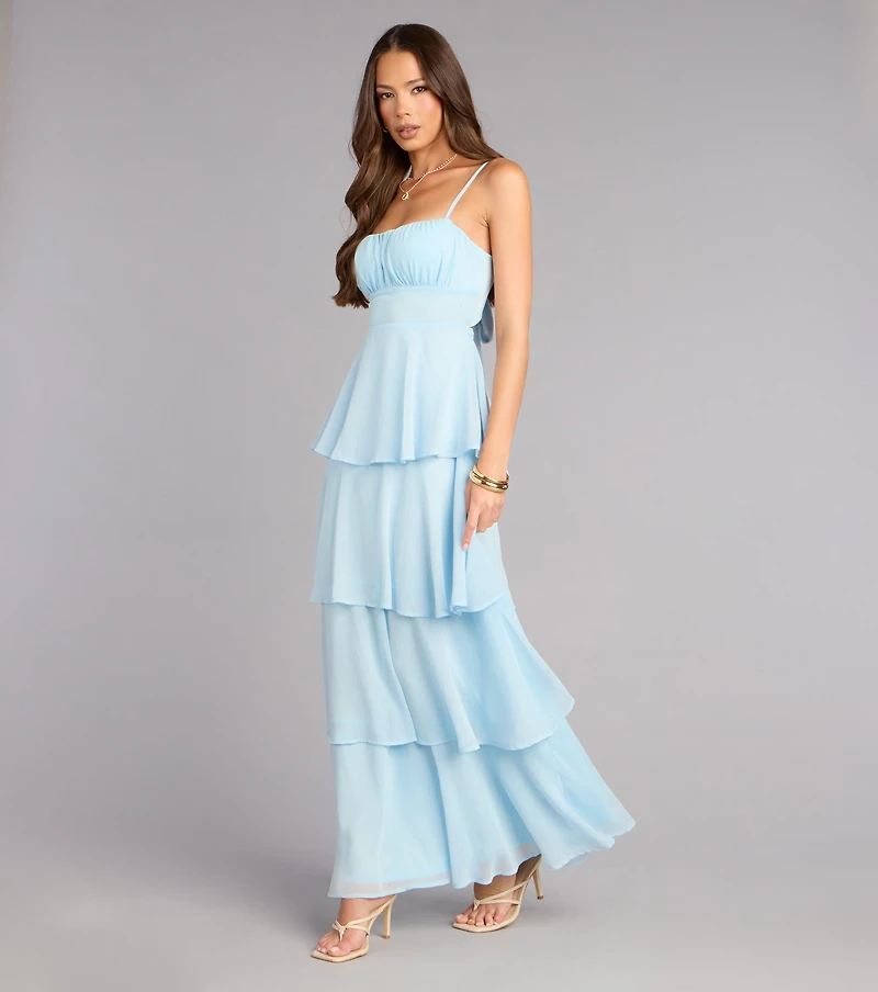 Evening Soirée Chiffon Maxi Dress