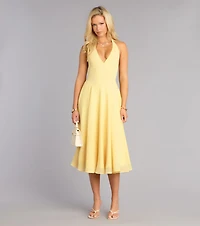 Effortless Grace Chiffon Midi Dress