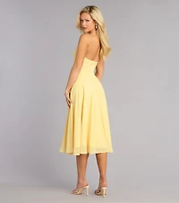 Effortless Grace Chiffon Midi Dress