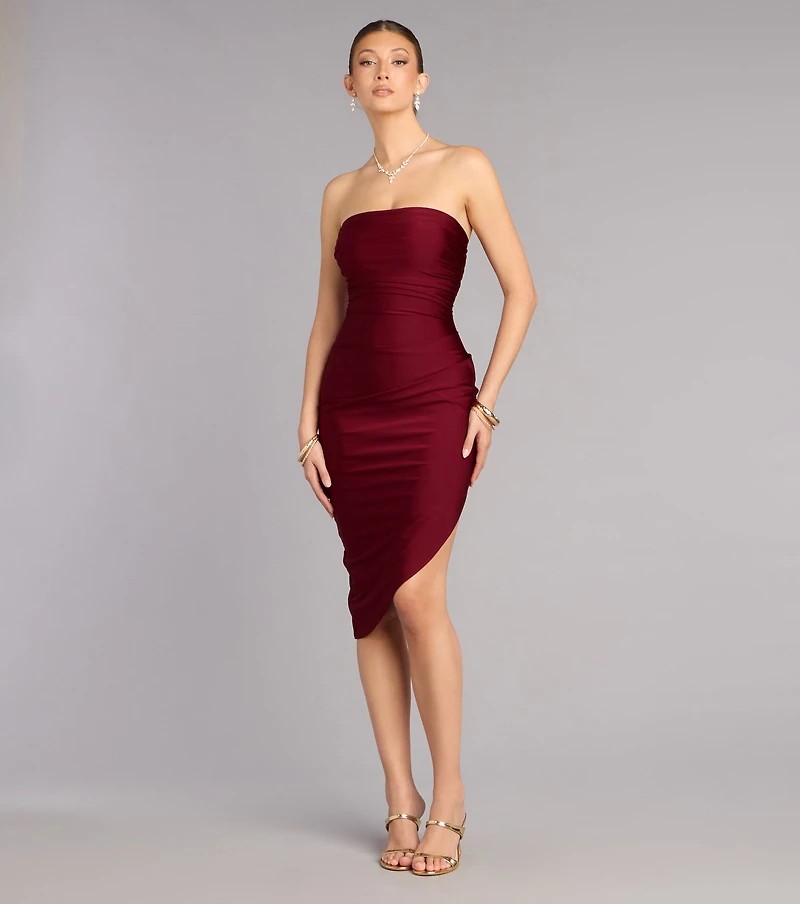Effortless Poise Tube Midi Dress
