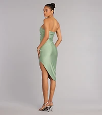 Effortless Poise Tube Midi Dress