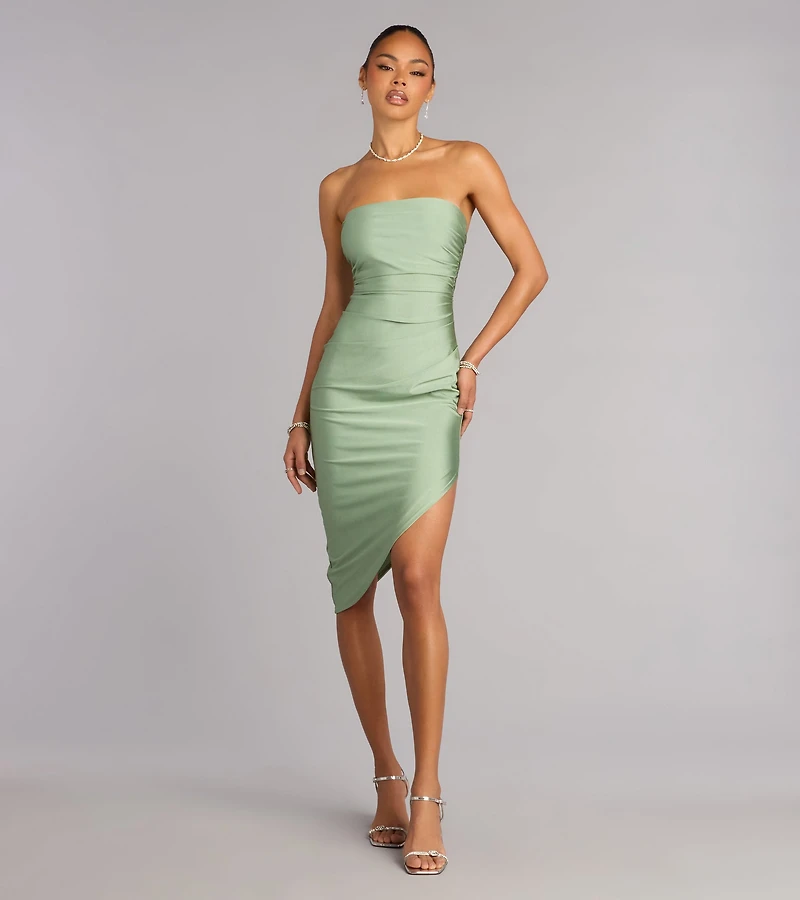 Effortless Poise Tube Midi Dress