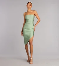 Effortless Poise Tube Midi Dress