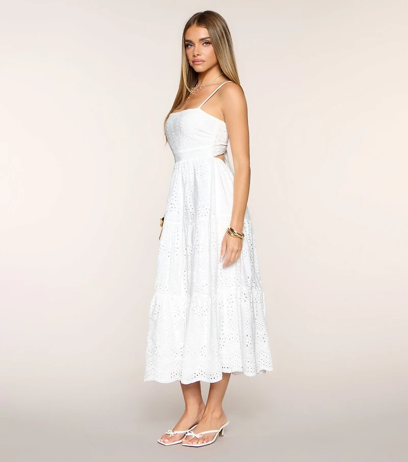 Barefoot Bloom Eyelet Midi Dress