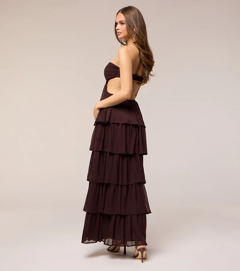 Soft Drama Strapless Tiered Ruffle Maxi Dress