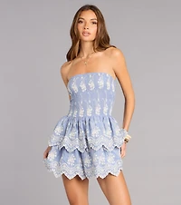 Sweet Breeze Eyelet Mini Dress