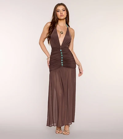 Rooftop Santorini Maxi Dress