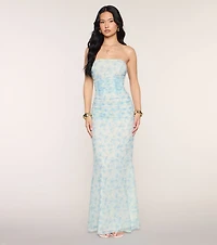Small Talk Floral Mesh Maxi Dress