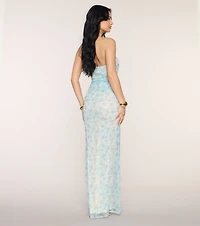 Small Talk Floral Mesh Maxi Dress