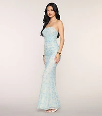 Small Talk Floral Mesh Maxi Dress