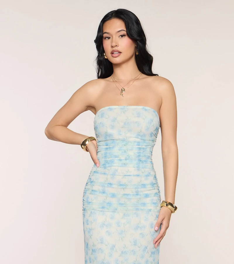 Small Talk Floral Mesh Maxi Dress