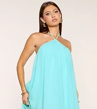 Flirt Motion Chiffon A-Line Mini Dress