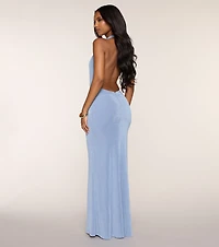 Scene Stealer Halter Maxi Dress