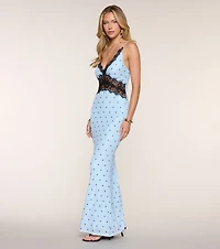 City Crush Polka Dot Lace Maxi Dress