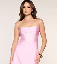 Flirty Invite Ruffle A-Line Mini Dress