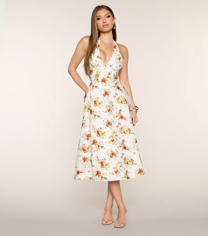 Picnic Pending Floral Midi Dress