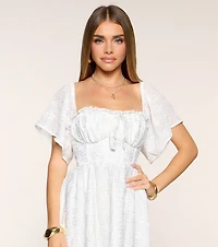 Picnic Flirt Eyelet Mini Dress