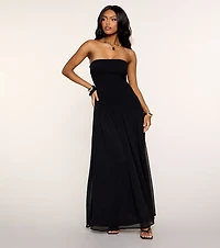 Breezy Strapless Drop Waist Maxi Dress