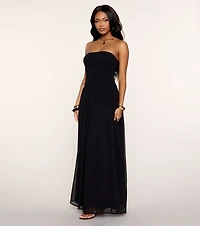 Breezy Strapless Drop Waist Maxi Dress