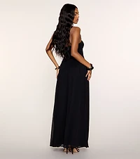Breezy Strapless Drop Waist Maxi Dress
