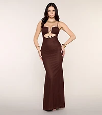 Sunkissed Chic Cutout Crochet Maxi Dress