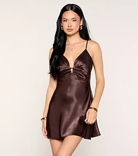 Fully Booked Satin A-Line Mini Dress