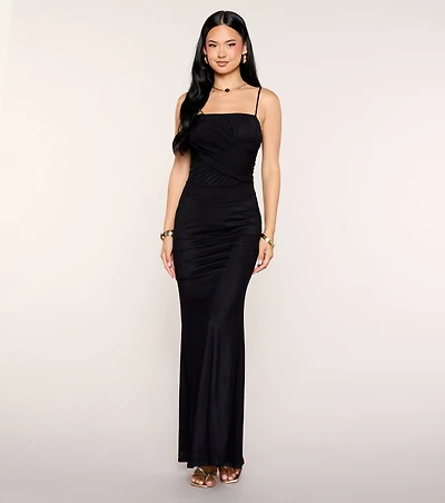 Sleek Intent Mesh Bodycon Maxi Dress