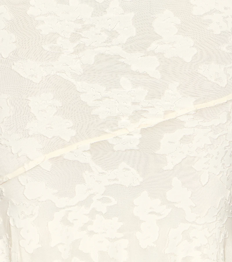 Sculpted Grace Jacquard Midi Dress