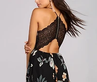 Flower Power Chiffon Maxi Dress
