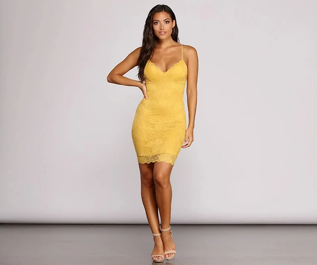 h&m mustard lace dress Jadesasha on LTK