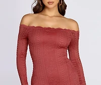 Crocheted With Love Off Shoulder Dress