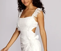 Wrap me Lace Dress