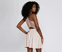 Glitz And Glitter Skater Dress