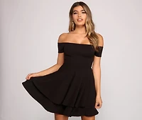 Main Flame Off Shoulder Dress