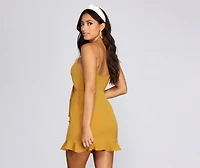 Golden Glow Mini Dress