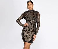 Make An Entrance Heat Stones Mini Dress