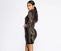 Make An Entrance Heat Stones Mini Dress