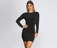 Captivating Glitter Open Back Dress