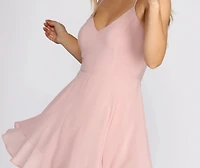 Chic Chiffon Skater Dress