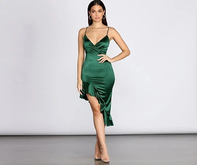 Shine & Divine Ruffle High-Low Dress