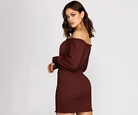 Smock It To Ya Off Shoulder Mini Dress