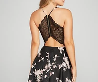 Flawless Florals Scuba Skater Dress