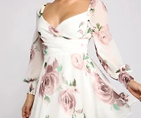 Flowy Feels Floral Chiffon Mini Dress