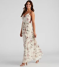 Floral Romance Chiffon Maxi Dress