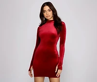 Luxe Stunner Velvet Mini Dress