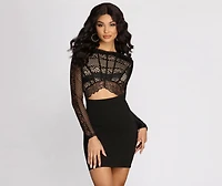 Lace Show 'Em Who's Boss Mini Dress