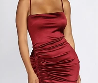 OK Bombshell Satin Mini Dress
