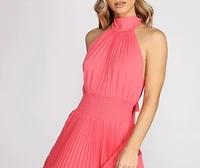 Garden Parties Pleated Midi Dress